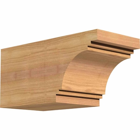 Ekena Millwork Pescadero Smooth Rafter Tail, Western Red Cedar, 5 1/2"W x 6"H x 12"L RFT06X06X12PEC00SWR